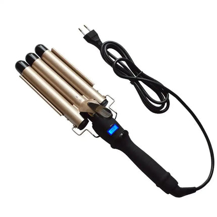 Color: Gold, Size: 28mm-EU, Model:  - Hair Curling Iron LCD Display