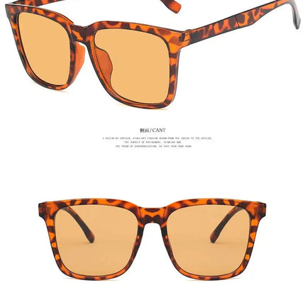 New! Mens Square Simple Sunglasses