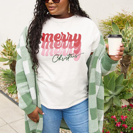 Simply Love Full Size MERRY CHRISTMAS Short Sleeve T-Shirt