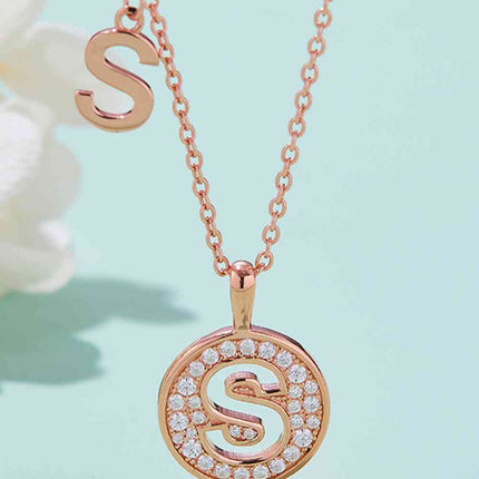 Adored Moissanite K to T Pendant Necklace