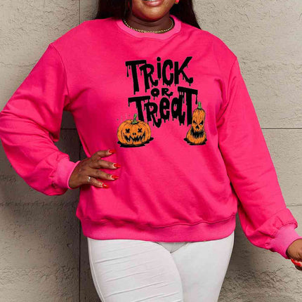 Simply Love Full Size TRICK OR TREAT Graphic Sweatshirt