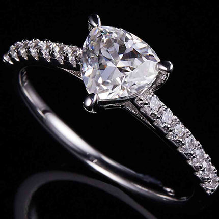 1 Carat Moissanite Triangle 925 Sterling Silver Ring