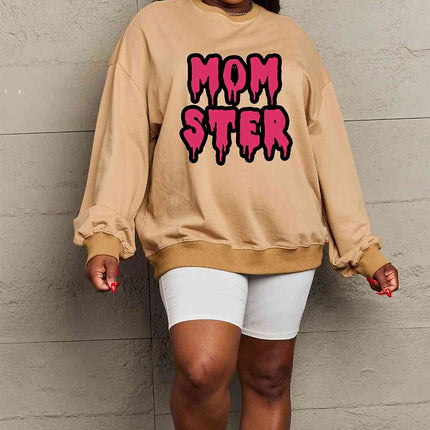Simply Love Full Size MOM STER Graphic Sweatshirt
