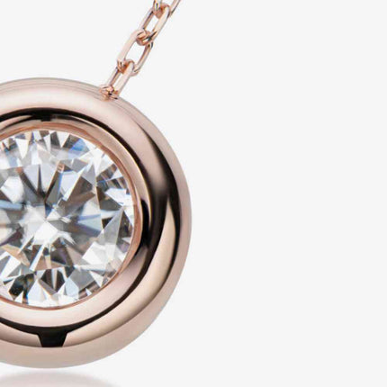 Adored 1 Carat Moissanite Pendant 925 Sterling Silver Necklace