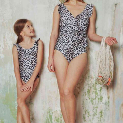 Marina West Swim Full Size Float On Ruffle Faux Wrap One-Piece in Cat