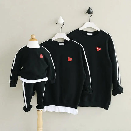 Color: Black, Size: 4T - Mother Son Daughter Clothes Family Matching Outfits Christmas Clothes Sweaters