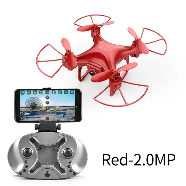 Color: rojo 2.0mp - s26 mini avión de cuatro ejes hd wifi cámara aérea control remoto avión resistente drone niño juguetes transfronterizos