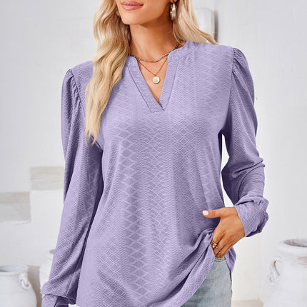 Notched Long Sleeve T-Shirt