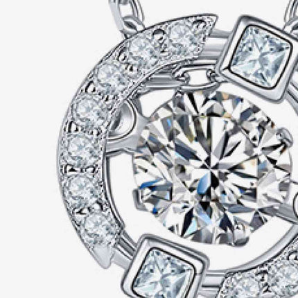 Moissanite Pendant Chain-Link Necklace