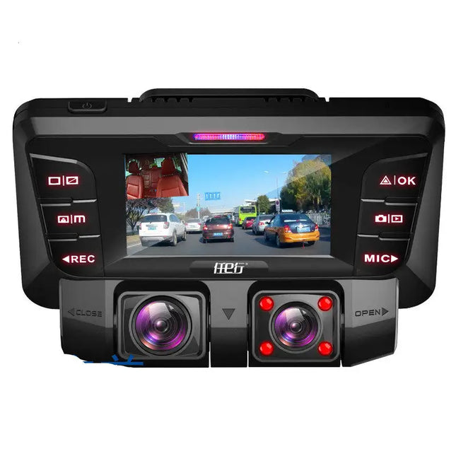 Car Driving Recorder HD Night Vision Dual-Lens Panoramic View Driving Recorder