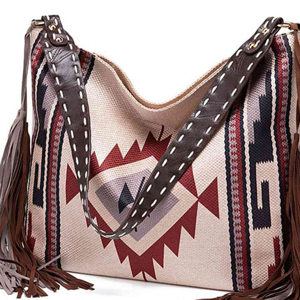 Geometric Canvas Tote Bag