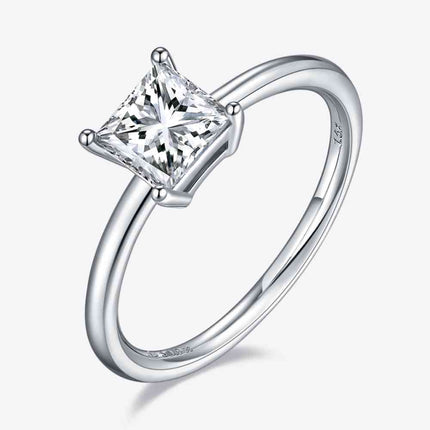 1 Carat Moissanite 925 Sterling Silver Solitaire Ring