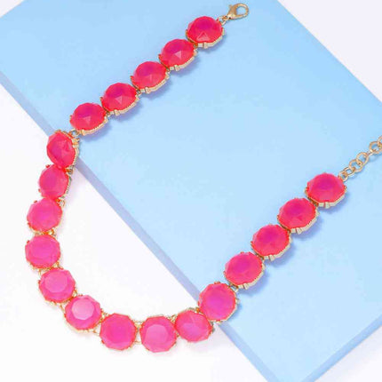 Zinc Alloy Resin Necklace