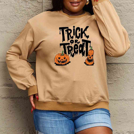 Simply Love Full Size TRICK OR TREAT Graphic Sweatshirt