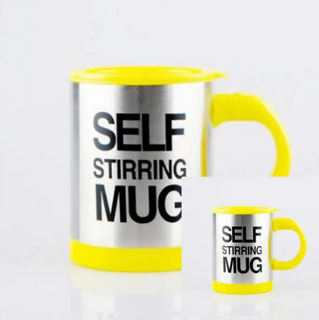 Color: 2pcs Yellow - Self stirring coffee mug