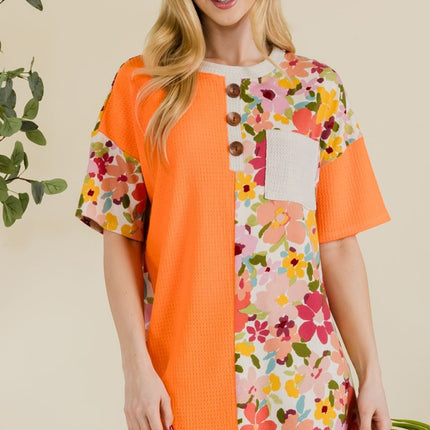 Celeste Full Size Floral Short Sleeve T-Shirt