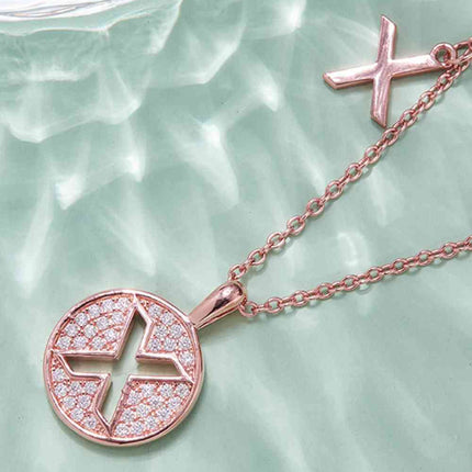 Moissanite U to Z Pendant Necklace