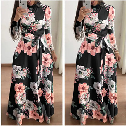 Printed bandage dress - Color: 176 Long Black Sleeves, Size: S