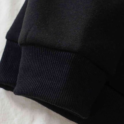 Graphic Drawstring Hoodie with Pocket