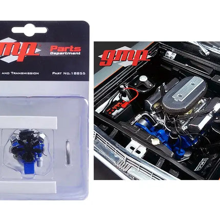 Engine and Transmission Replica Hubert Platt "Georgia Shaker" 1967 Ford Fairlane 427R 1/18 Model by GMP