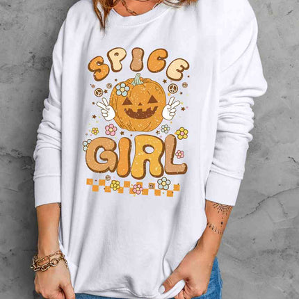 Round Neck Long Sleeve SPICE GIRL Graphic Sweatshirt - Vickie Lynn's