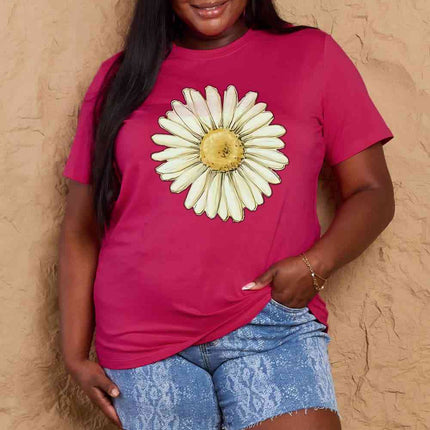 Simply Love Full Size FLOWER Graphic Cotton Tee
