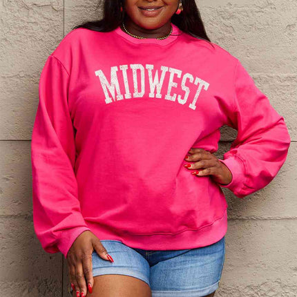 Simply Love Full Size MIDWEST Graphic Sweatshirt