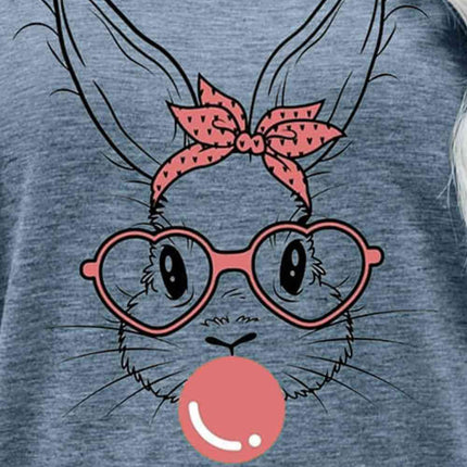 Easter Bunny Graphic Round Neck T-Shirt