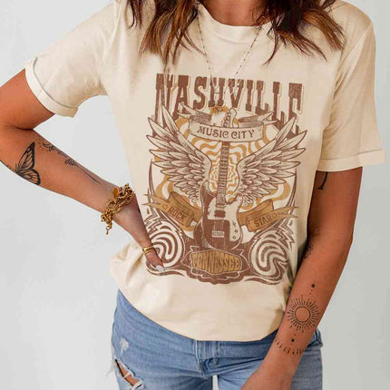 Western Graphic Round Neck T-Shirt - Vickie Lynn's