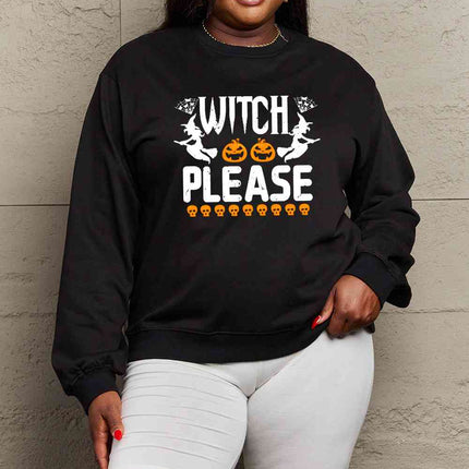 Simply Love Full Size WITCH PLEASE Graphic Sweatshirt