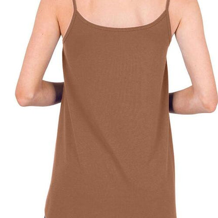 Full Size Spaghetti Strap V-Neck Flowy Tunic Cami