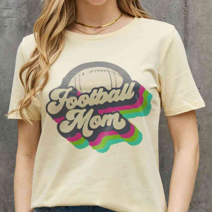 Simply Love Full Size FOOTBALL MOM Graphic Cotton Tee