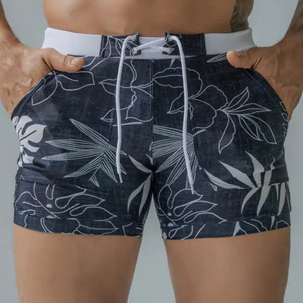 Bañador de hombre con forro y bolsillo con estampado vintage 