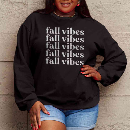 Simply Love Full Size FALL VIBES Graphic Sweatshirt