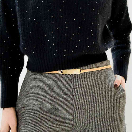 Elastic Iron Skinny Belt