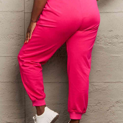Simply Love Full Size PINK Graphic Sweatpants
