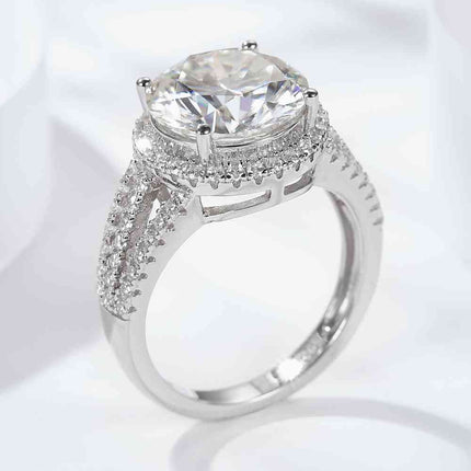 5 Carat  Moissanite Split Shank Ring
