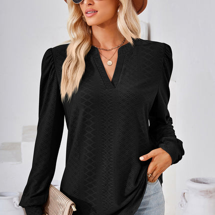 Notched Long Sleeve T-Shirt
