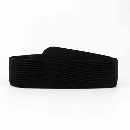 PU Elastic Wide Belt with Alloy Buckle