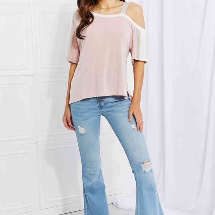 Andree by Unit Full Size Something Simple Cold Shoulder Tee