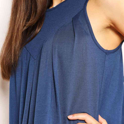 Double Take Round Neck Sleeveless Mini Dress