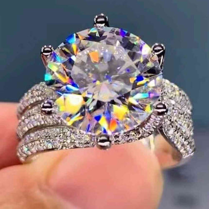 Adored 3 Carat Moissanite Three-Layer Ring