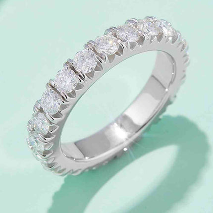 Adored 2.3 Carat Moissanite 925 Sterling Silver Eternity Ring