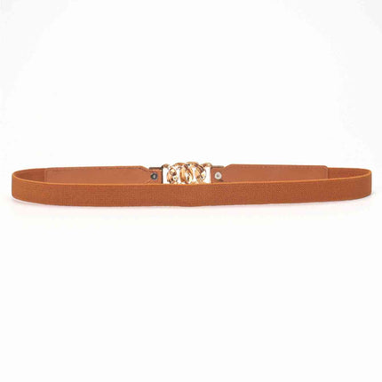 Zinc Alloy Buckle Elastic PU Belt