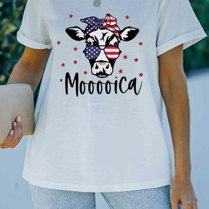 Animal Graphic Round Neck Tee