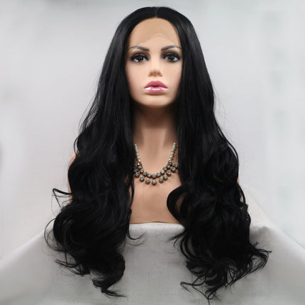 13*3" Lace Front Wigs Synthetic Long Wavy 24" 130% Density