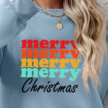 MERRY CHRISTMAS Graphic Long Sleeve Sweatshirt