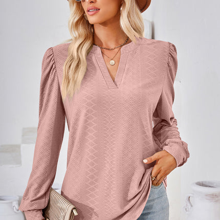 Notched Long Sleeve T-Shirt