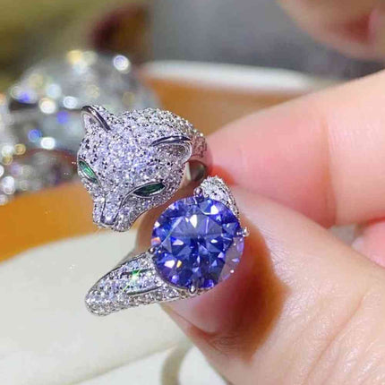 2 Carat Moissanite Adjustable Animal Bypass Ring - Vickie Lynn's
