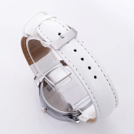 Skull Strap Head Silver Shell Casual Quartz Watch